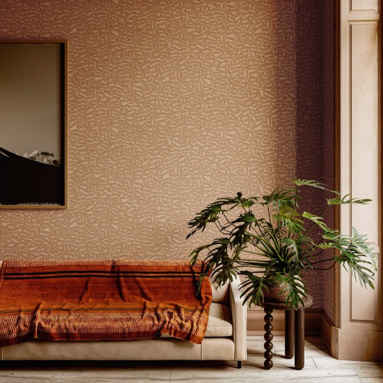 Arte 81562 Lanai Kona Desert Dream - tapeta w geometryczne kształty z rafii