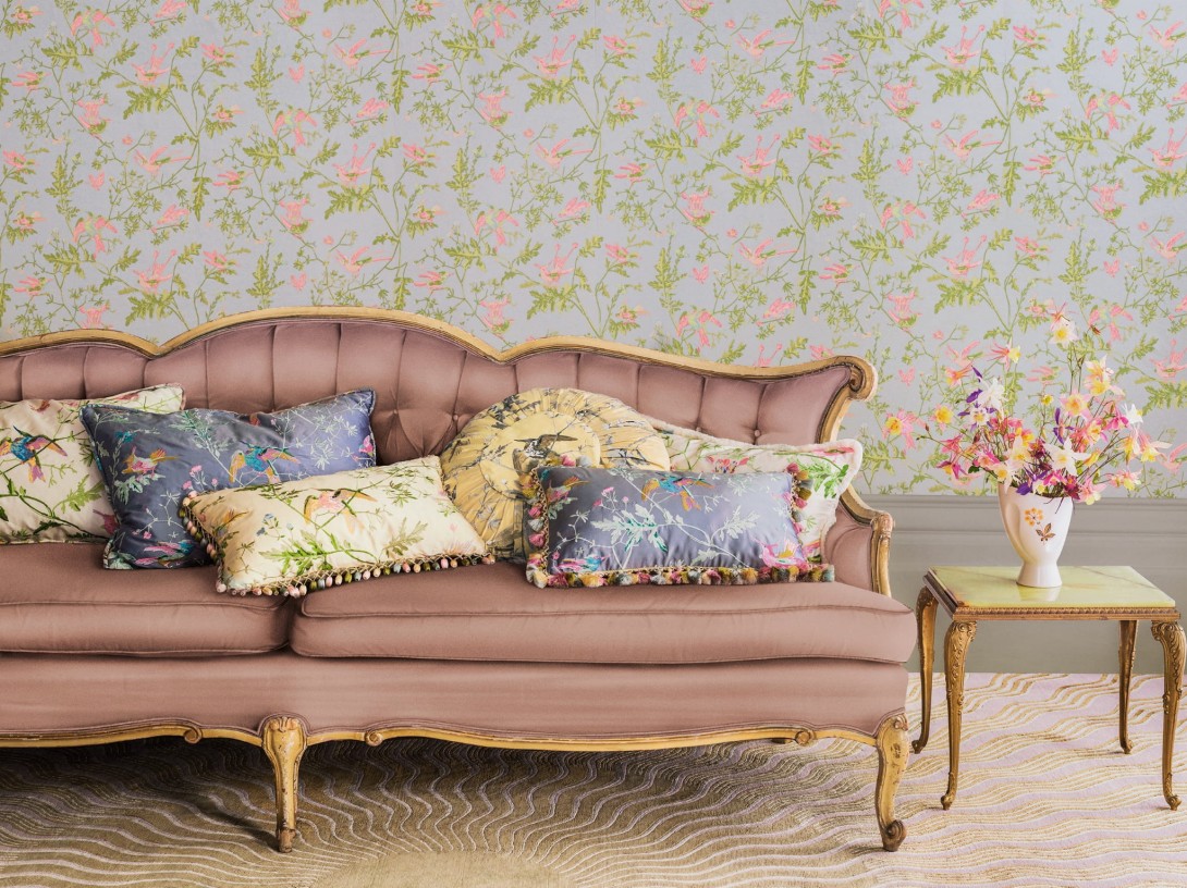 Cole&Son 124/1003 Selection of Hummingbirds, Hummingbirds - tapeta w kolibry