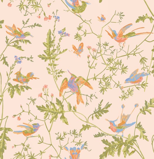 Cole&Son 100/14071 Selection of Hummingbirds, Hummingbirds - tapeta w kolibry