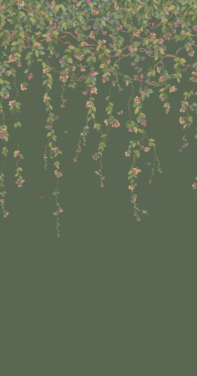 Cole&Son 124/2012 Selection of Hummingbirds, Hummingbirds Flora - mural w kaskadę kwiatów i latające kolibry oraz motyle