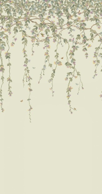 Cole&Son 124/2013 Selection of Hummingbirds, Hummingbirds Flora - mural w kaskadę kwiatów i latające kolibry oraz motyle