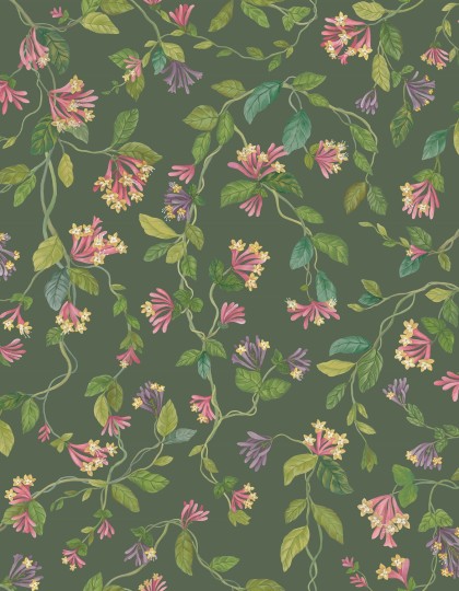Cole&Son 124/3019 Selection of Hummingbirds Flora - tapeta wiciokrzew