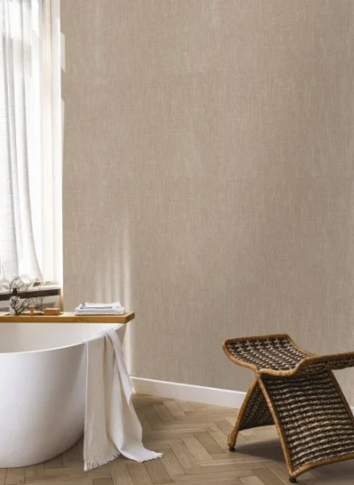Casamance 75238854 Le Lin 3 Ankaa Vert de gris - tapeta połyskujący len