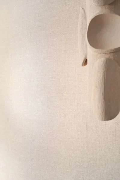 Casamance 75239058 Le Lin 3 Ankaa Brun Tabac - tapeta połyskujący len