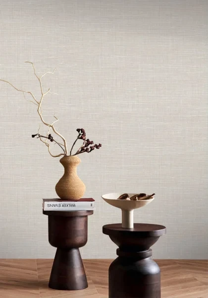 Casamance 73815106 Le Lin 3 Shinok Curry - tapeta len