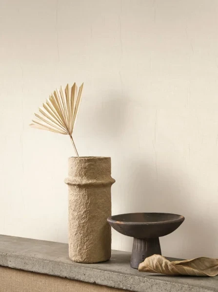 Casadeco 200251303 Etamine Beige sable - tapeta imitująca tkaninę na tweedowej bazie