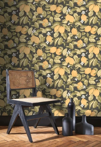 Casadeco 200277313 Soliflore Lemon Tree - tapeta w drzewo cytrynowe