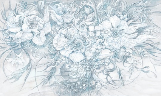 Wonderwall 35 0301 03 Floris - mural w kwiaty