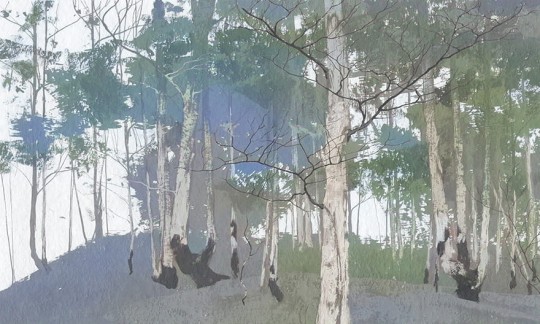 Wonderwall 35 0623 03 Lorien - mural w motyw lasu