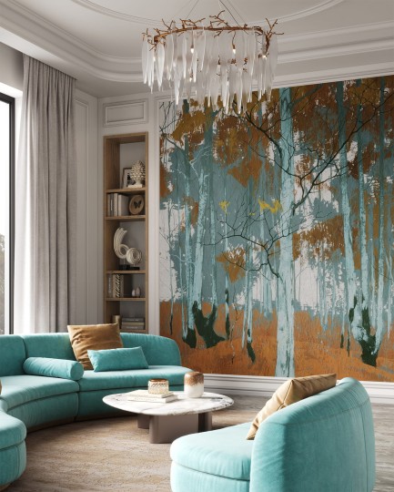 Wonderwall 35 0623 03 Lorien - mural w motyw lasu