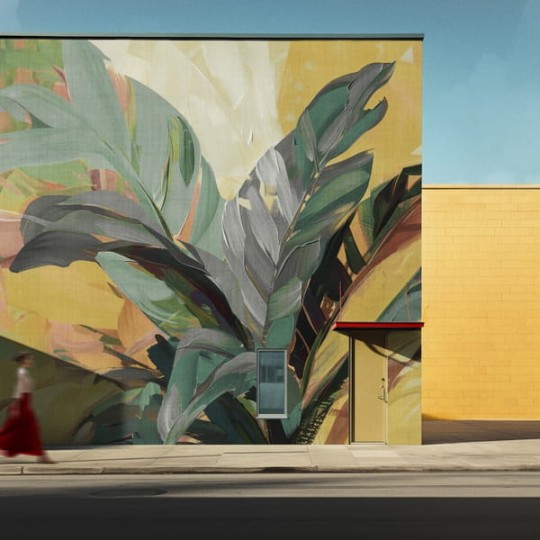 Wall&Deco OUT_MO2401 Out System 2024 Monsieur - mural malowane liście