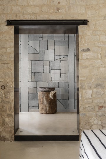 Wall&decò WET_OR2401 Wet System 2024 Ordito - mural w geometrycznym stylu