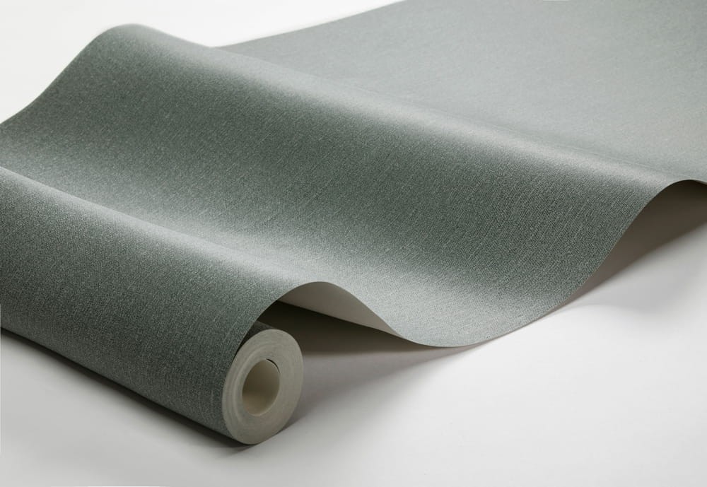 Boras Tapeter 4425 Linen Deep Forest - tapeta lniana zielona
