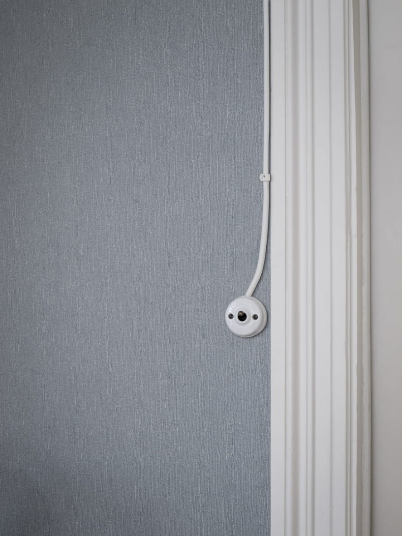 Boras Tapeter 4428 Linen Soft Indigo - tapeta lniana jasnoniebieska