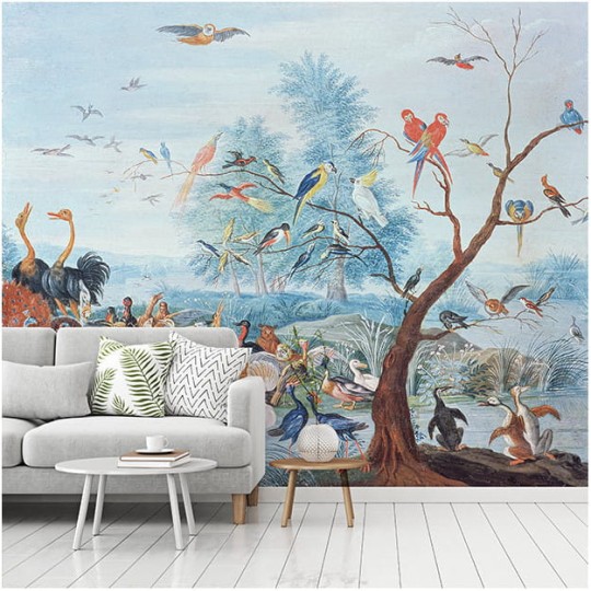 Les Dominotiers DOM_12/10_SM Volume 2 Tropical Birds - mural w tropikalne ptaki