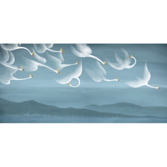 Les Dominotiers DOM_809 A World of Tales Onze cygnes sauvages - mural w łabędzie