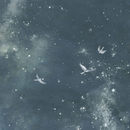 Les Dominotiers DOM_810 A World of Tales Les amours de Lindou et l'aurore boréale - mural w Drogę Mleczną