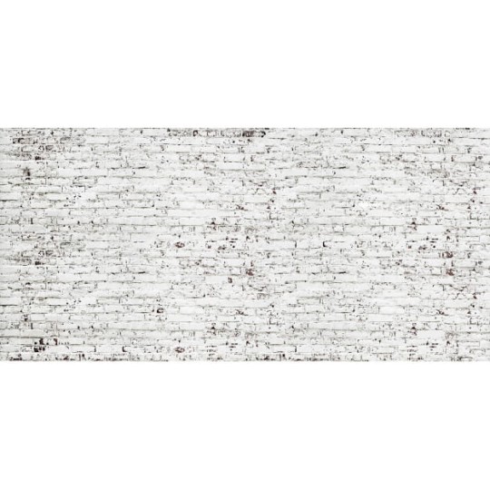 Les Dominotiers DOM_407_SM Volume 6 Textures Brut Rough Brick Wall Blanc - mural imitujący białą ceglaną ścianę