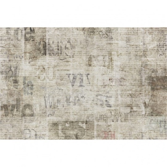 Les Dominotiers DOM_420_SM Volume 6 Textures Brut Newspaper Grunge Patina Beige - mural imitujący starą gazetę