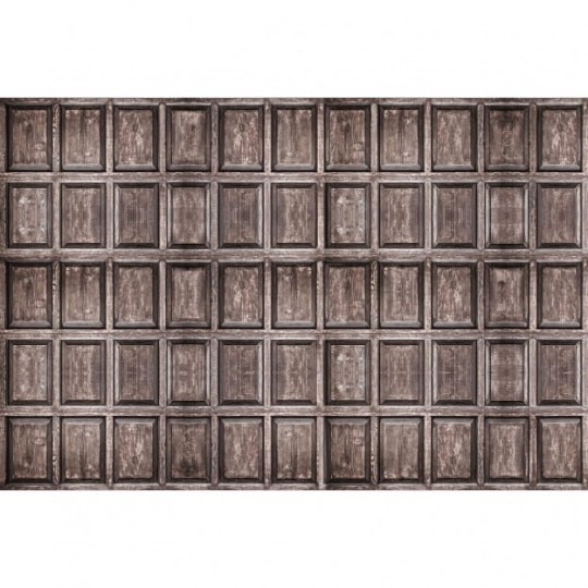 Les Dominotiers DOM_426_SM Volume 6 Textures Brut Old Wood Panels Marron - mural imitujący drewniane panele