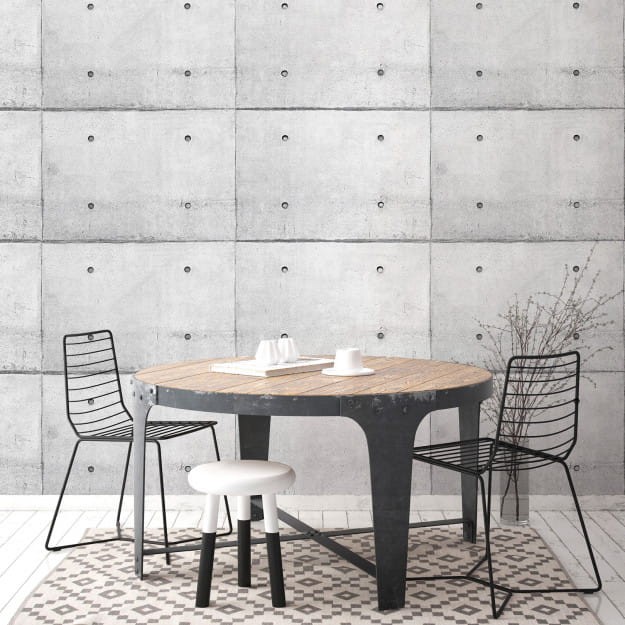 Les Dominotiers DOM_432_SM Volume 6 Textures Brut Concrete Wall Gris - mural imitujący betonową ścianę
