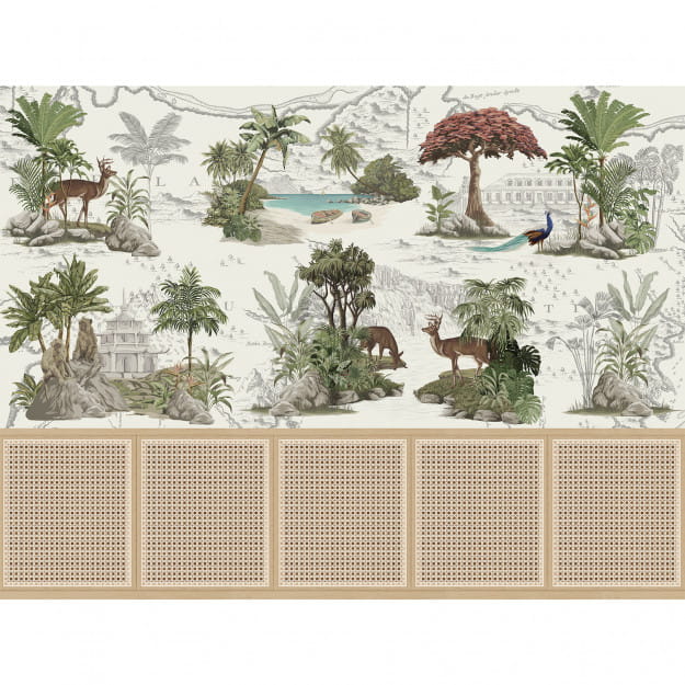 Les Dominotiers DOM_603_SM Volume 8 Moris Héritage & Cannage - mural w tropikalne pejzaże