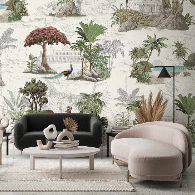 Les Dominotiers DOM_603_SM Volume 8 Moris Héritage & Cannage - mural w tropikalne pejzaże