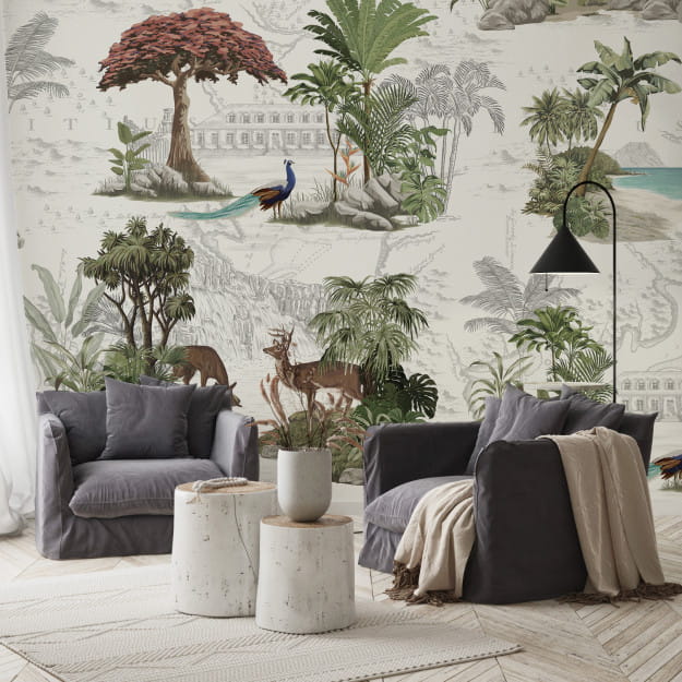 Les Dominotiers DOM_603-1_SM Volume 8 Moris Héritage Sans Cannage - mural w tropikalne pejzaże