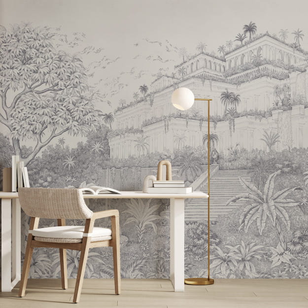 Les Dominotiers DOM_3000 Volume 13 Jardins Jardin suspendu - mural inspirowany ogrodami Semiramidy