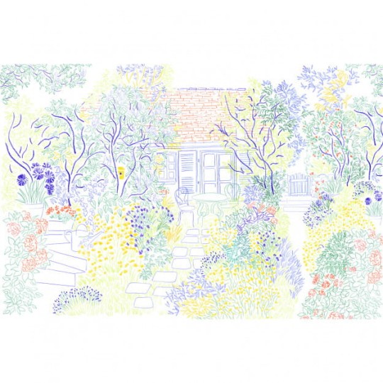 Les Dominotiers DOM_3006 Volume 13 Jardins Coin De Jardin - mural w ogród w graficznym stylu