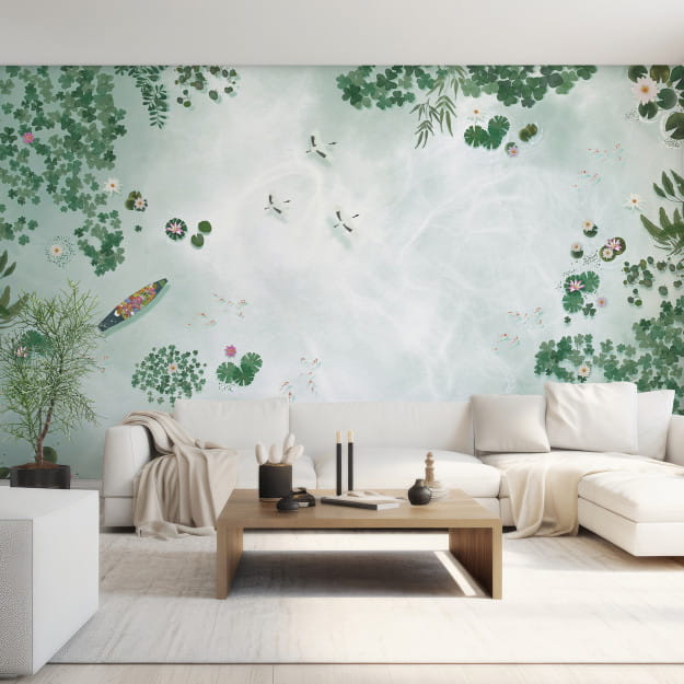 Les Dominotiers DOM_3009 Volume 13 Jardins Jardin Flottant - mural w jezioro w japońskim stylu