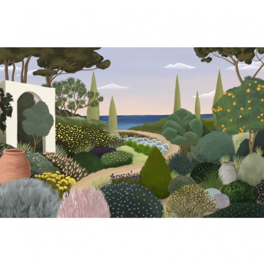 Les Dominotiers DOM_3011 Volume 13 Jardins Jardin Méditerranéenv - mural w śródziemnomorski krajobraz