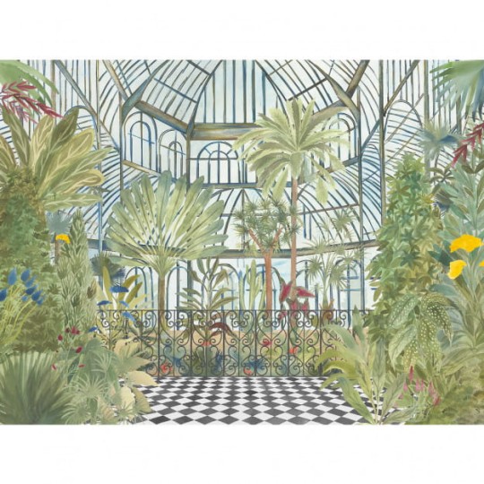 Les Dominotiers DOM_3017 Volume 13 Jardins Jardin D'hiver - mural w oranżerię