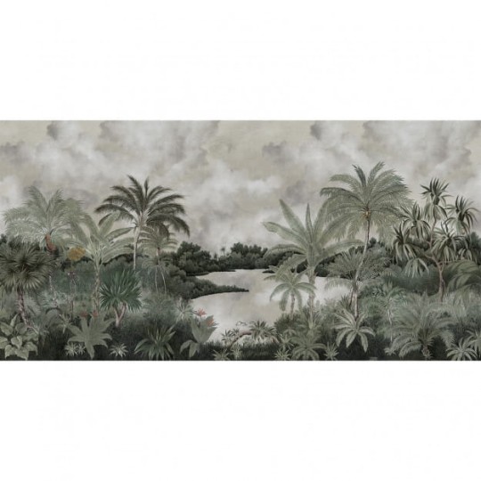 Les Dominotiers DOM_500_SM Volume 7 Contrees Lointaines Hanalei Patina Green - mural w egzotyczny krajobraz z efektem patyny