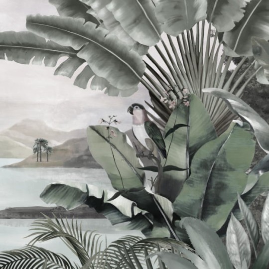 Les Dominotiers DOM_508_SM Volume 7 Contrees Lointaines Timicuro Green & Pink - mural w egzotyczny krajobraz