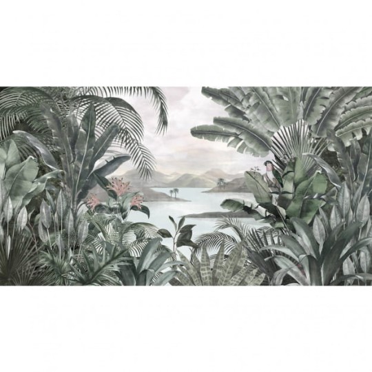 Les Dominotiers DOM_508_SM Volume 7 Contrees Lointaines Timicuro Green & Pink - mural w egzotyczny krajobraz