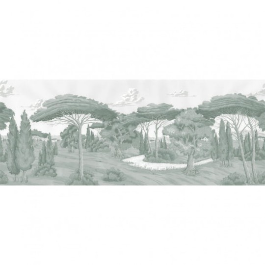 Les Dominotiers DOM_514_SM Volume 7 Contrees Lointaines Sovana Green - mural w śródziemnomorski krajobraz