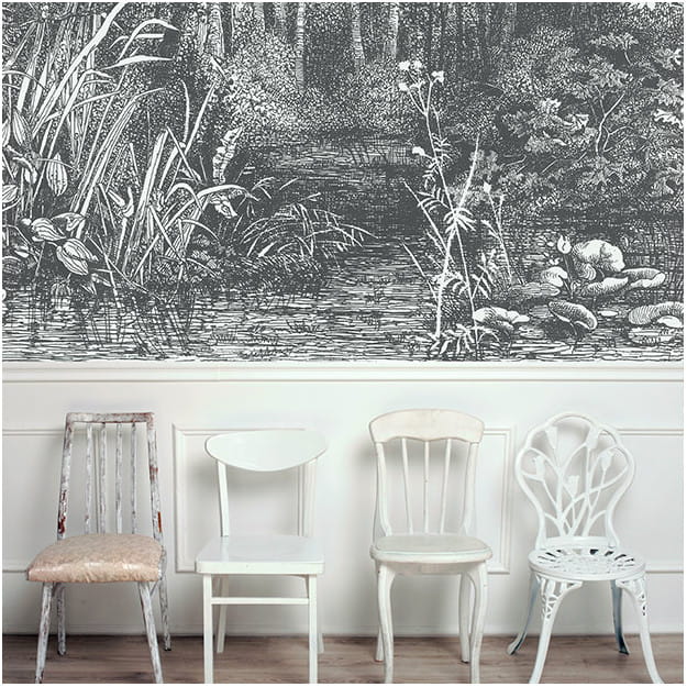 Les Dominotiers DOM_1516_SM Volume 4 Bushy Woods - mural w grawer lasu