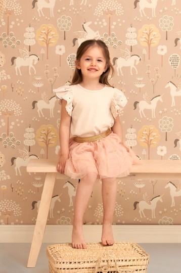 Majvillan 116-06 True Unicorn Old Pink - tapeta w jednorożce