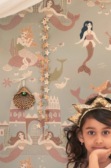 Majvillan 152-02 Mermaid Reef Ocean Blue - tapeta w syreny