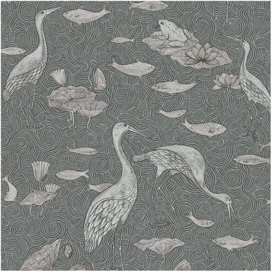 Les Dominotiers AFDC_AFDC200/3 Magic Garden Enchanted River - tapeta w czaple