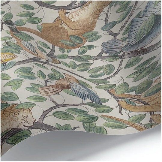 Les Dominotiers AFDC_AFDC202/1 Magic Garden Zippy's Hide & Seek - tapeta w roślinny motyw i koty