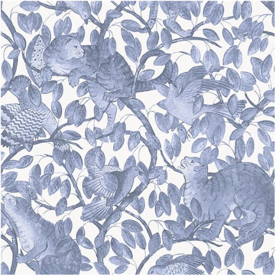 Les Dominotiers AFDC_AFDC202/3 Magic Garden Zippy's Hide & Seek - tapeta w roślinny motyw i koty