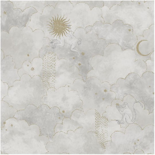 Les Dominotiers AFDC_AFDC204/2 Magic Garden Stars & Monkeys - tapeta w gwiazdy i małpy