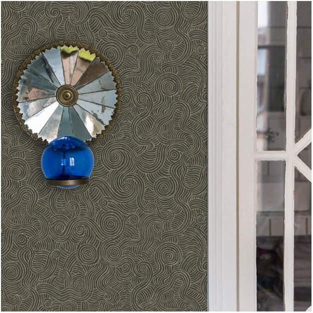 Les Dominotiers AFDC_AFDC206/4 Magic Garden Enchanted Water - tapeta w minimalistyczne fale