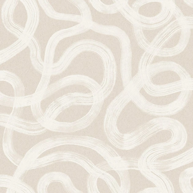 Boras Tapeter 4734 Graphics Curve Beige - tapeta pociągnięcia pędzla