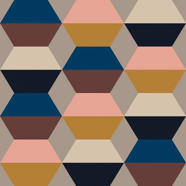 Boras Tapeter 4753 Graphics Prisma Multi - tapeta geometryczna