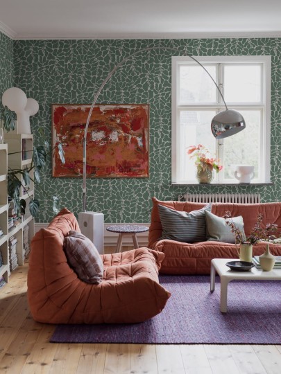 Boras Tapeter 2073 Graphics My Secret Garden Green - tapeta w liście