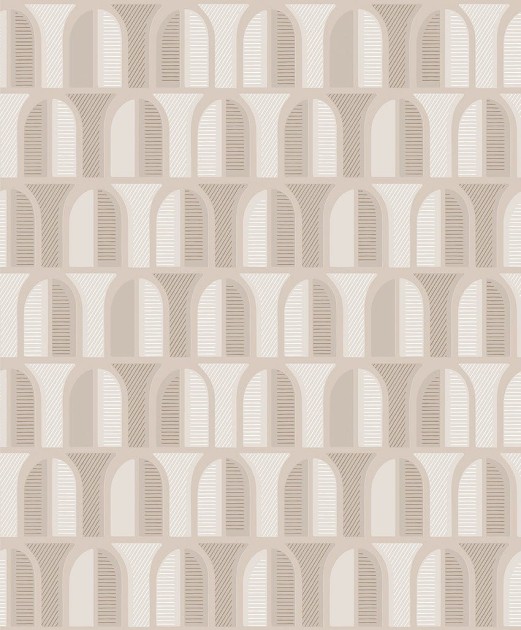 Boras Tapeter 4730 Graphics Venice Beige - tapeta geometryczna w łuki