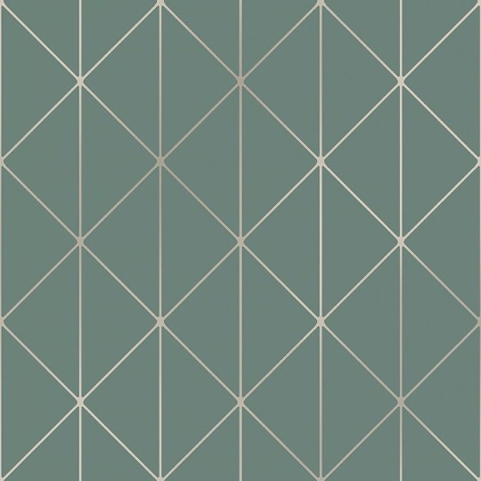 Boras Tapeter 4740 Graphics Diamonds Green - tapeta geometryczna w linie
